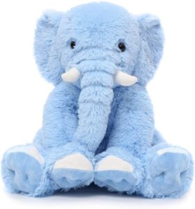 MorisMos Blue Elephant Stuffed Animal Soft Elephant Plush Toy for Girls Boys,19 Inches